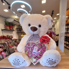 Kit Feliz Anivers�rio com Urso de Pel�cia Gigante