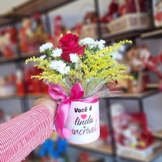 Arranjo Com 1 Rosa Bot�o